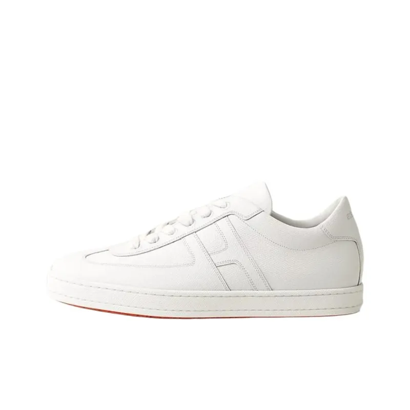 HERMES Boomerang Low Top Skateboard Shoes Men's White-0