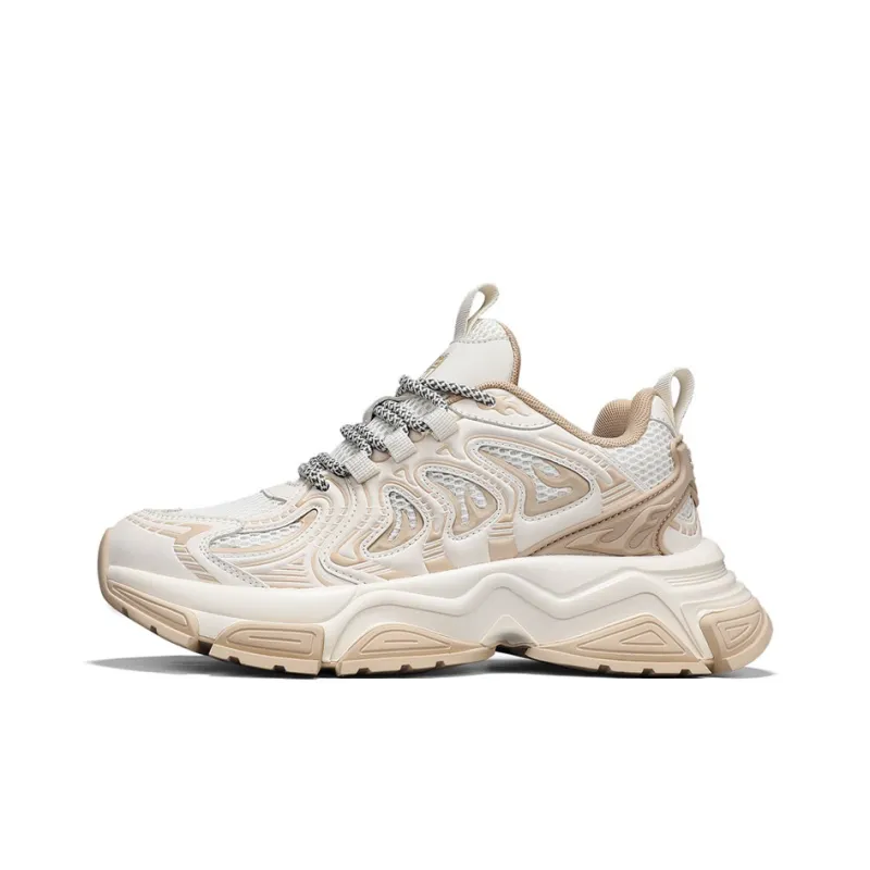 NFL Wear-Resistant Breathable Lightweight Height Increasing Slip-Resistant Low-Top Casual Shoes Men's Beige-0