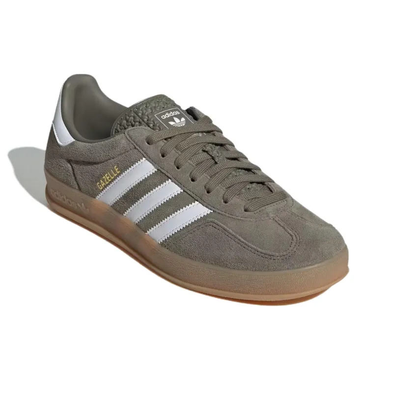 Adidas Gazelle Indoor Olive Strata Cloud White Gum-1