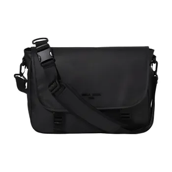 FILA Polyester Messenger Bag, Shoulder Bag, Crossbody Bag Regular Unisex Black