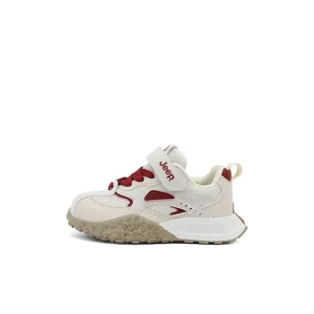 Jeep Anti Slip Wear Resistant Kids Lifestyle Shoes Light Beige White/Red Kids'