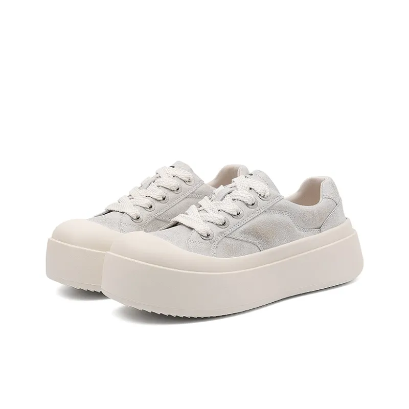 BURGELY Height Increasing Anti-Slip And Wear-Resistant Low-Top Skateboard Shoes Women's-1