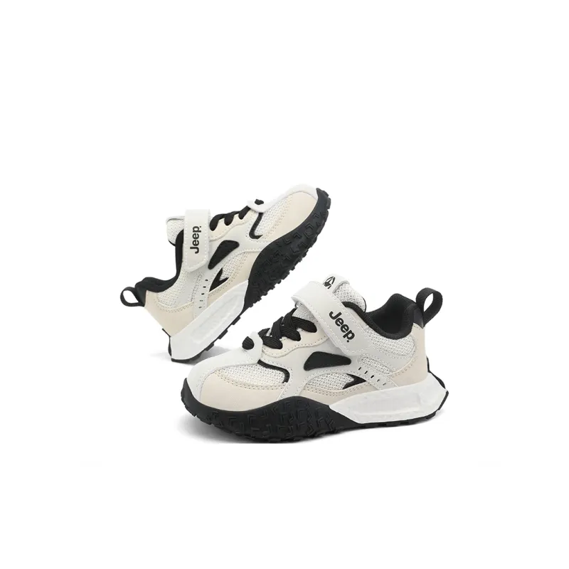 Jeep Anti Slip Wear Resistant Kids Lifestyle Shoes Light Beige White Kids'-5