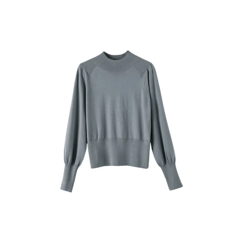 Late White Knitwear Women's Gray Blue-1