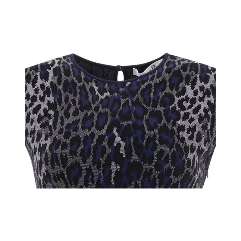 DIOR Quarterly New Products Sleeveless Dresses Women's Blue-3