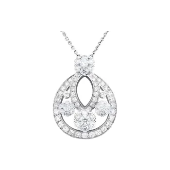 Van Cleef & Arpels 18K White Gold Necklaces Women's Silver