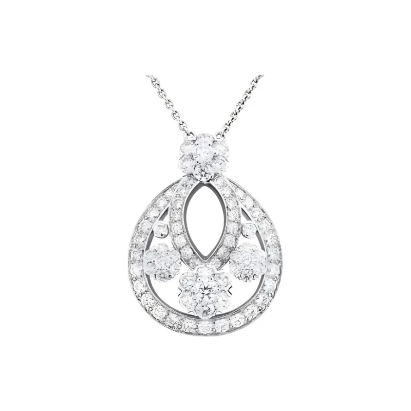 Van Cleef & Arpels 18K White Gold Necklaces Women's Silver-0