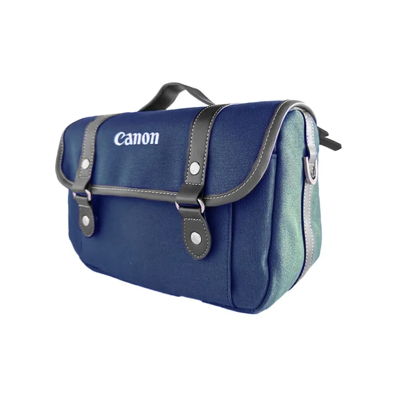 Canon Camera Bags Compatible With R5/R6/R10/R7/R8/5D4 Original Mirrorless Camera Dark Blue Youth Messenger Bag-1