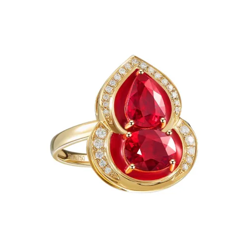 Yi Cai Tourmaline Rings Women's Red