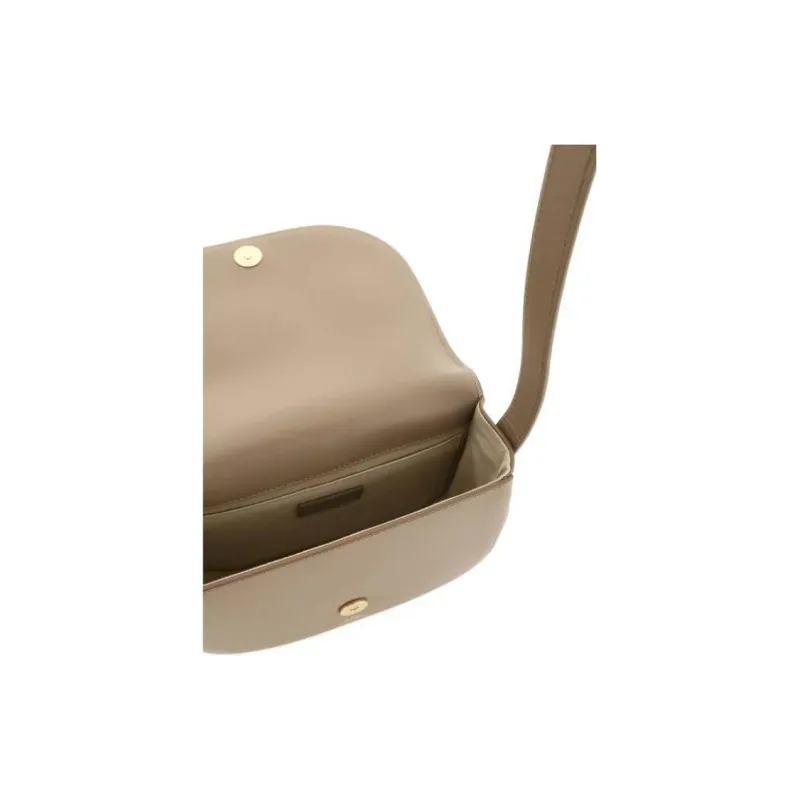 A.P.C Calfskin Shoulder Bag Crossbody Bag Women's Taupe-3