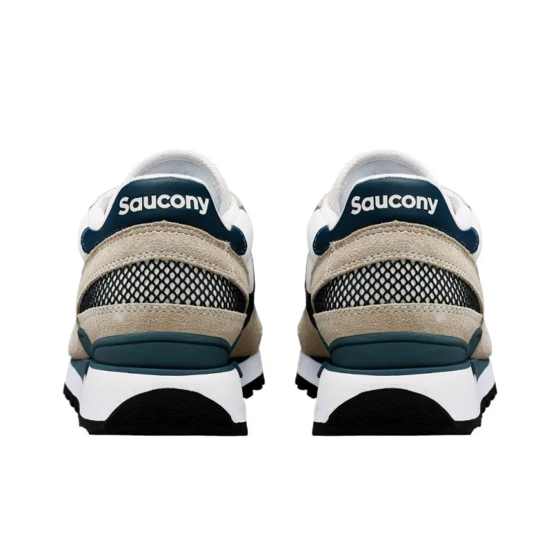 Saucony Shadow Original Abrasion Resistant Low Top Training Shoes Men's White Gray-4
