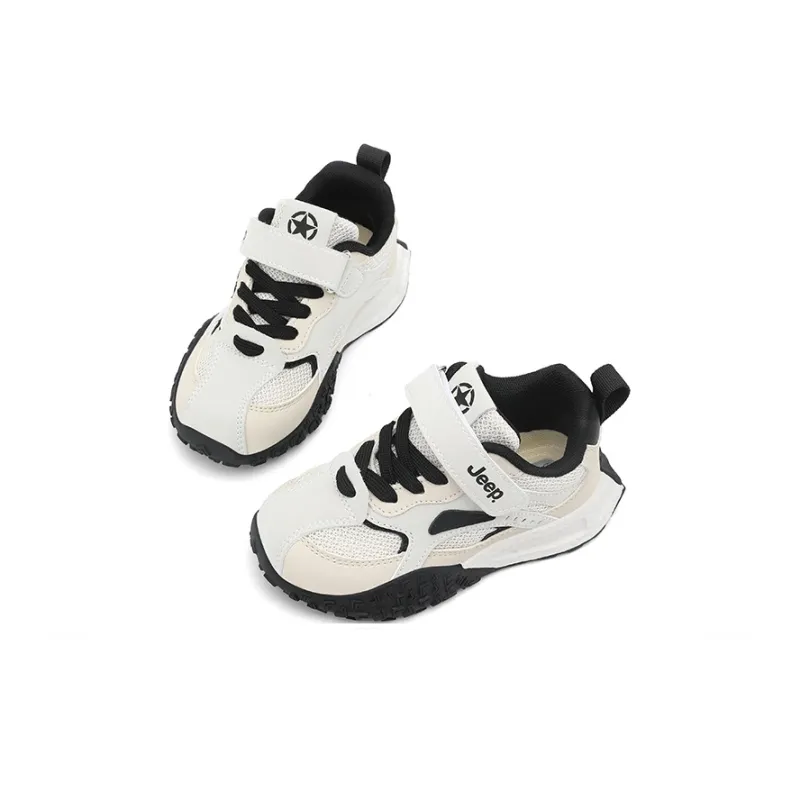 Jeep Anti Slip Wear Resistant Kids Lifestyle Shoes Light Beige White Kids'-3