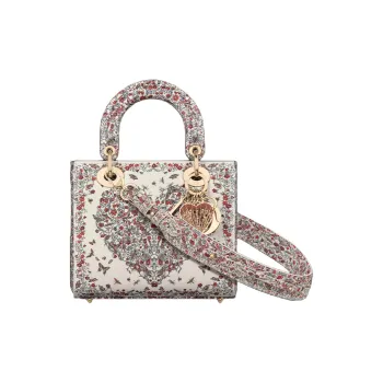 DIOR Lady Dior Calfskin Shoulder Bag Crossbody Bag Handbag Small Size Women's Multicolor