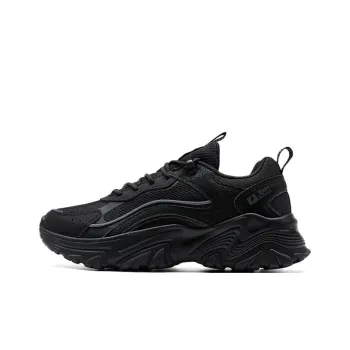 XTEP Non slip Wear resistant Shock Absorption Low Top Outdoor Shoes Women's Black