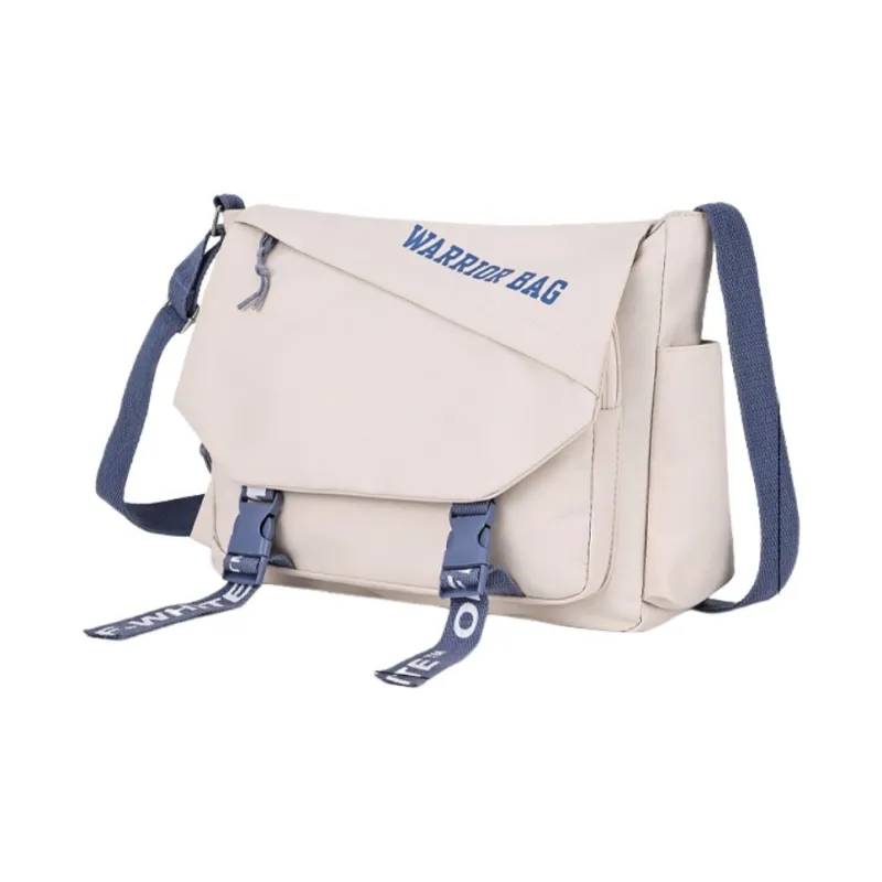 Warrior Nylon Shoulder Bag Unisex White/Black-0