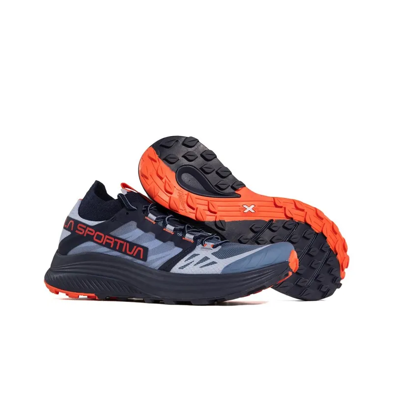 LA SPORTIVA Slip Resistant And Breathable Low Top Outdoor Shoes Women's Blue Orange-3