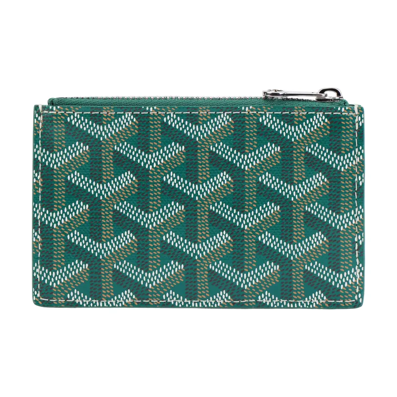 GOYARD Canvas Card Holder Unisex Green-3