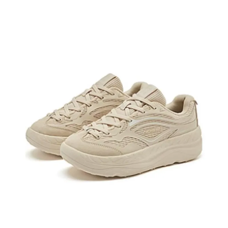 QIAODAN Anti Slip Wear Resistant Low Top Skateboard Shoes Women's Brown-3