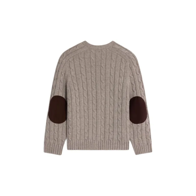 CELINE Cable knit Triomphe Cardigan In Cashmere-1