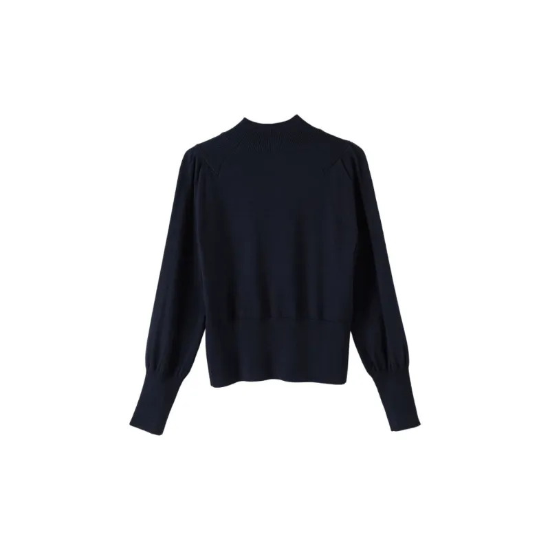 Late White Knitwear Women's Navy Blue-1