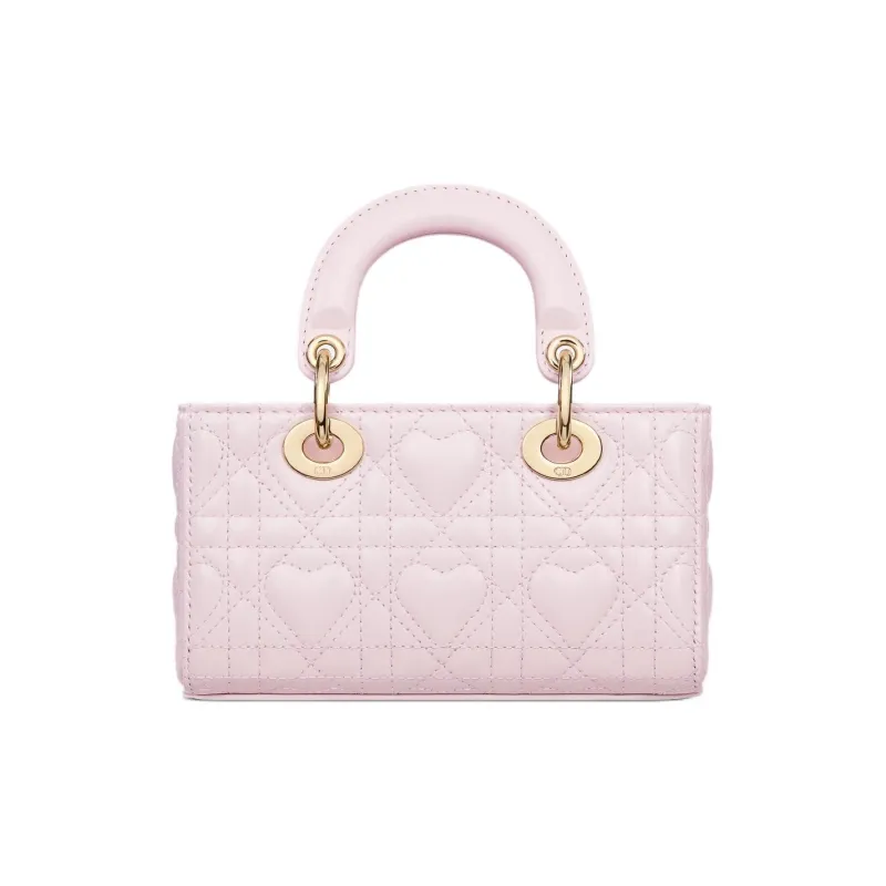 DIOR Lady D Joy Lambskin Lady Dior Bag, Shoulder Bag, Crossbody Bag, Handbag Extra Mini Women's Light Pink-4