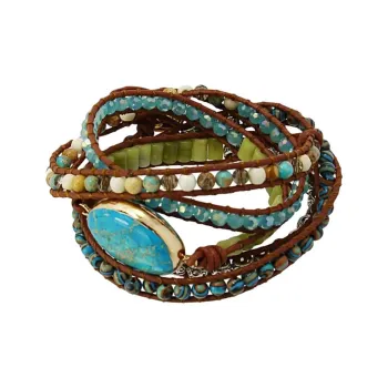 ANARTXY Surgical Steel Stone Crystal Bracelets Women's Multicolor