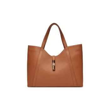 Furla Leather One Shoulder Handbag Tubas Women's Brown