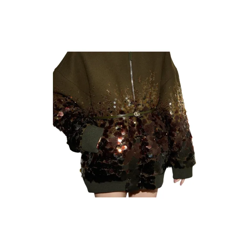 GUCCI Sequinned Zip-Up Jacket-5