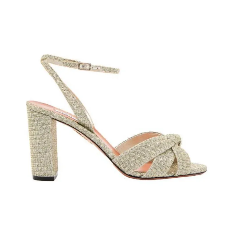 AQUAZZURA Strap Sandals 8.5cm Women's Gold-1