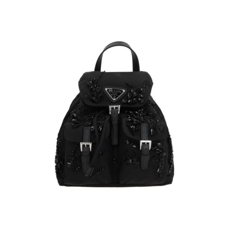 PRADA Recycled Polyamide Backpack Regular Women's Black-1