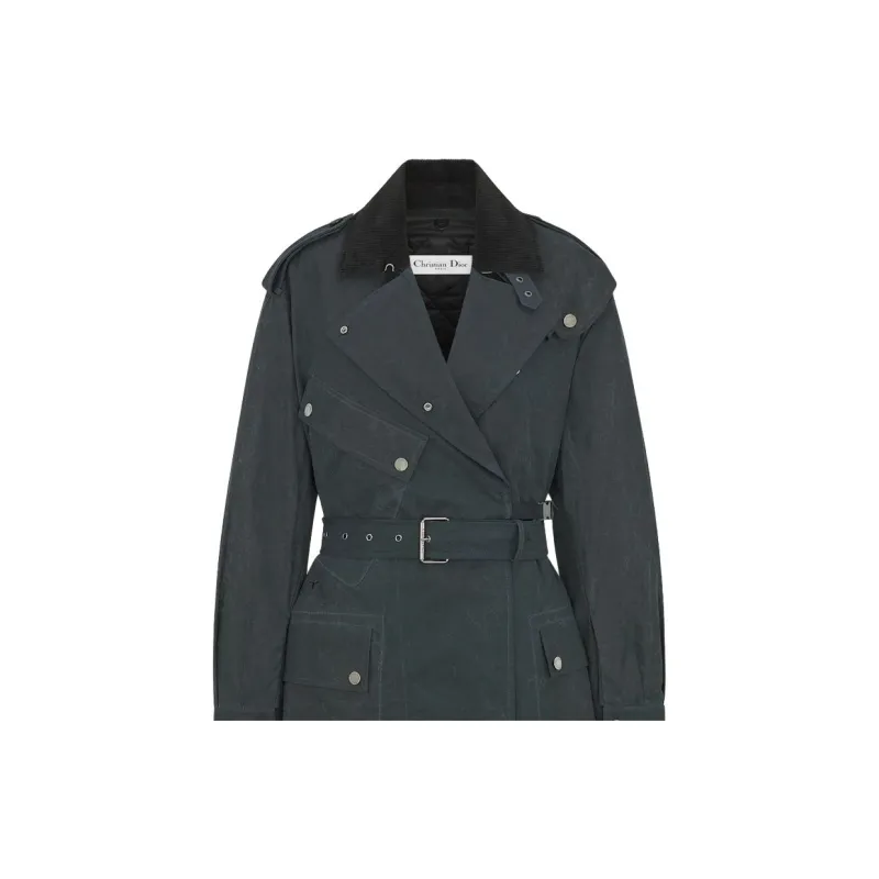 DIOR SS25 Trench Coat Men's Navy-2