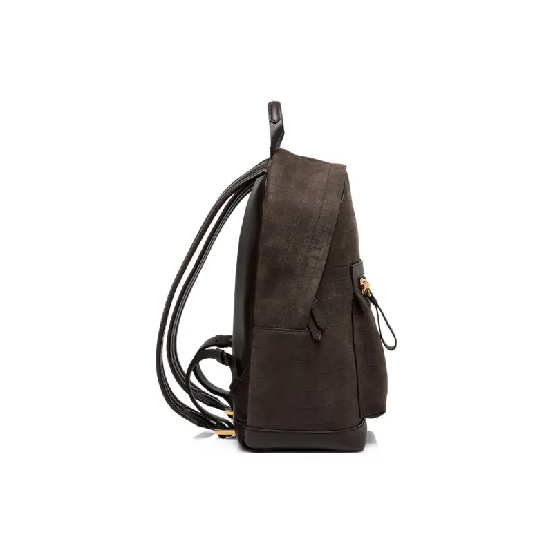 TF Leather Backpack Men's Brown-1