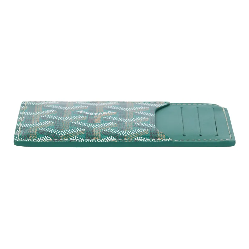 GOYARD Canvas Card Holder Unisex Green-5