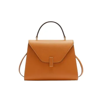 Valextra Iside Cow Leather Handbag Medium Size Women's Brown