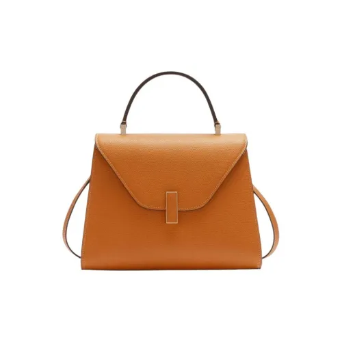 Valextra Iside Cow Leather Handbag Medium Size Women's Brown