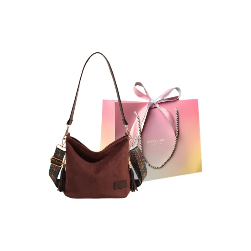 Yalu Suede Shoulder Bag Handbag Crossbody Bag Regular Women's Khaki/Brown/Black/Coffee-17