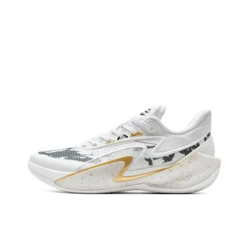 XTEP Cushioned Wear Resistant Lightweight Low Top Basketball Shoes Men's White Black