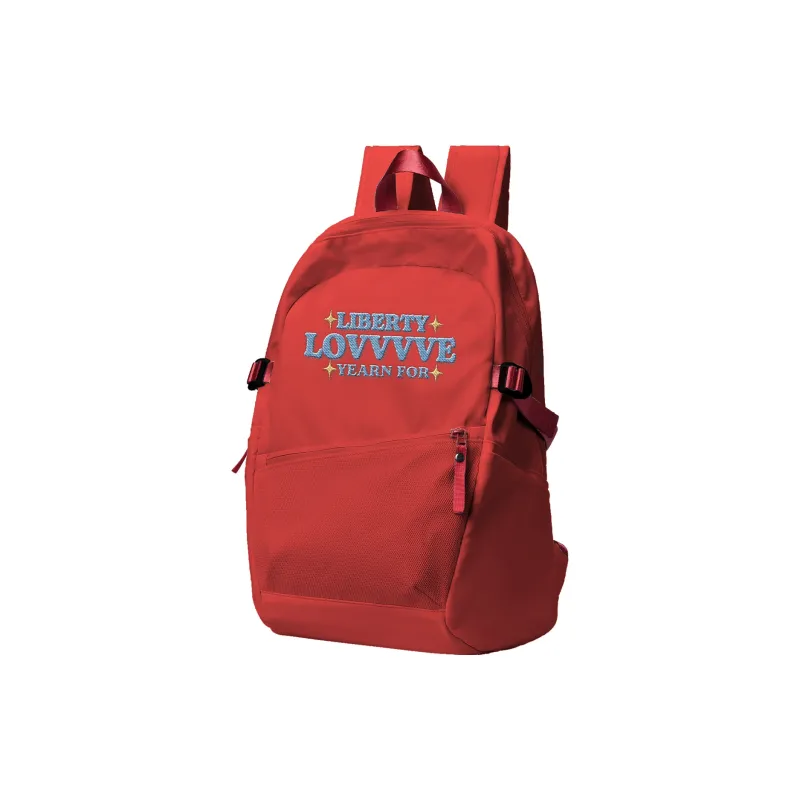 LOVVVVE Polyester Backpack Unisex Red-1