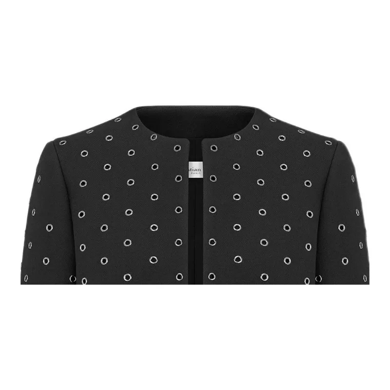 DIOR Cropped Collarless Jacket-4