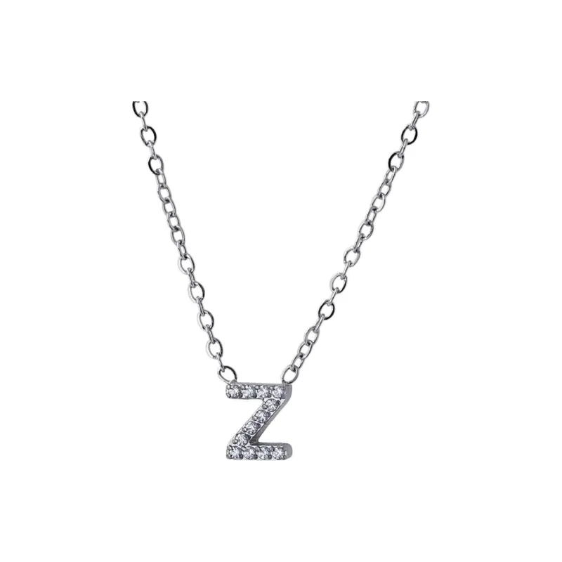 ANARTXY Zircon Surgical Steel Stainless Steel Gold Silver Necklaces Women's Gold/Silver-51