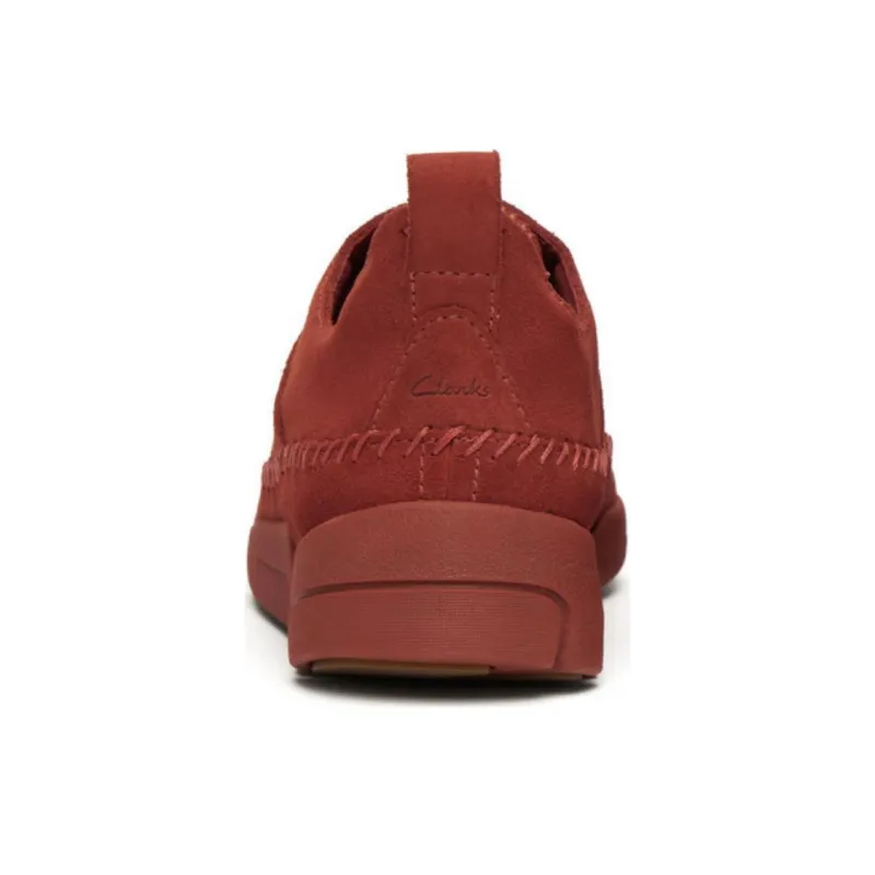 Clarks Trigenic Slip Resistant Low Top Casual Shoes Women's Red-4