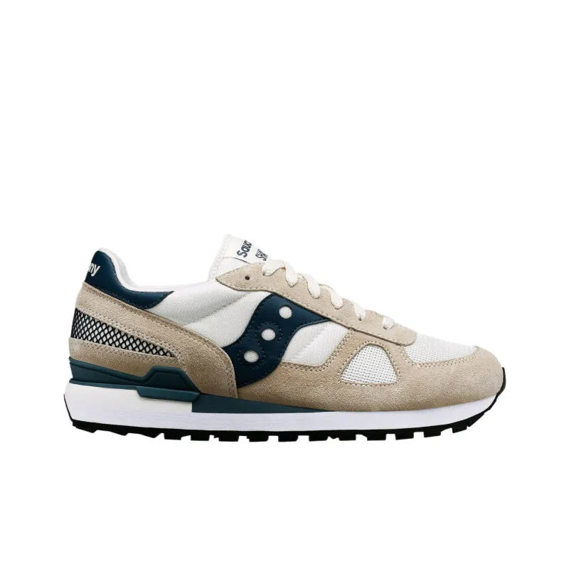 Saucony Shadow Original Abrasion Resistant Low Top Training Shoes Men's White Gray-1