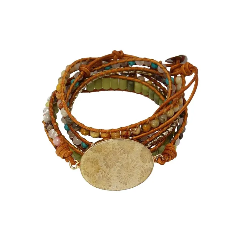 ANARTXY Surgical Steel Stone Crystal Bracelets Women's Multicolor-5
