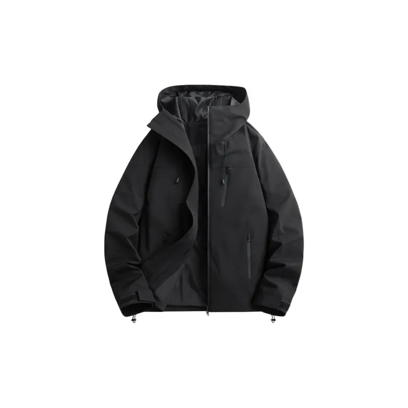 Yalu Water Resistant Windproof UV Protection Breathable Windbreaker Jacket Unisex Cocoa Brown-3