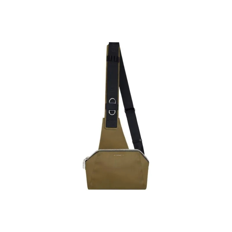 Givenchy Nylon Messenger Bag Shoulder Bag Crossbody Bag Small Size Men's Green-0