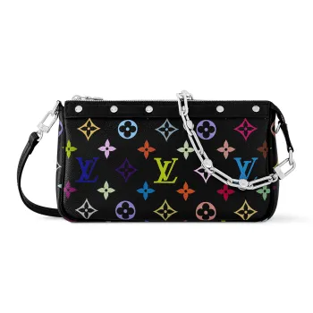 LOUIS VUITTON X Takashi Murakami Pochette Accessoires Black Multicolored