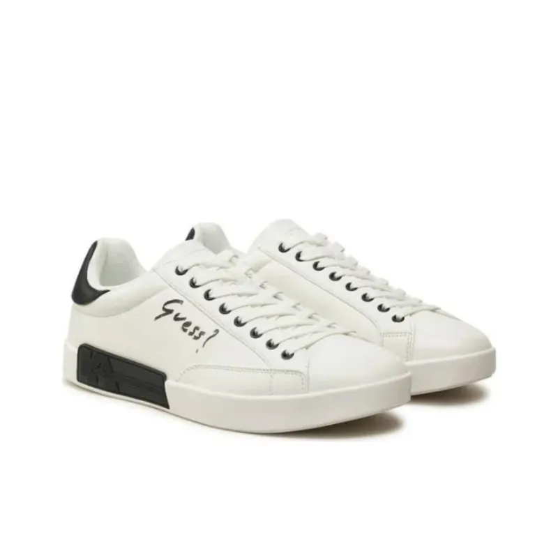 GUESS Wear-Resistant Slip-Resistant Lightweight Low-Top Skateboard Shoes Men's White Black-2