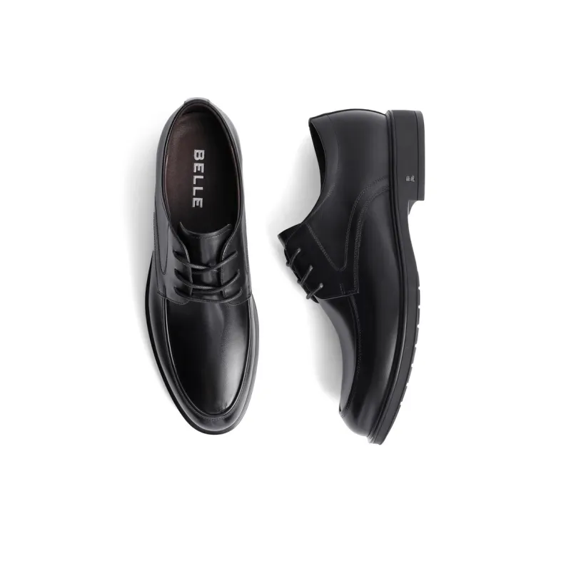 BELLE Dress Shoes Men Low Top Black/Brown-5