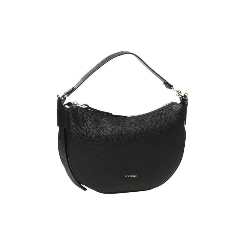 COCCINELLE Leather Shoulder Bag Crossbody Bag Handbag Women's Black-1