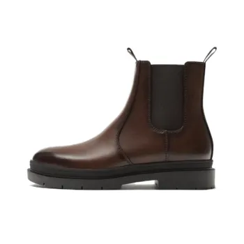 ZARA Short Chelsea Boots Men's Brown